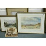 19th century watercolours including J Dale: The Shore West Kirby. (4) Not available for in-house P&
