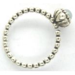 Pandora birthstone ring, boxed, size P, 3.5g. P&P Group 1 (£14+VAT for the first lot and £1+VAT