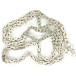 Heavy 925 silver chain necklace, L: 55 cm, 59g. P&P Group 1 (£14+VAT for the first lot and £1+VAT