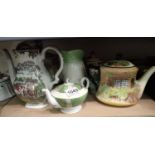 Mixed jugs and teapots. Not available for in-house P&P, contact Paul O'Hea at Mailboxes on 01925