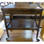 Foldover tea trolley/card table, 70 x 40 x 79 cm. Not available for in-house P&P, contact Paul O'Hea