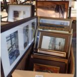 Collection of mixed shipping prints and copper engravings. Not available for in-house P&P, contact