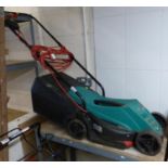 Bosch 320 ER electric lawnmower. Not available for in-house P&P, contact Paul O'Hea at Mailboxes