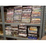 Two shelves of mixed DVDs, approximately 200. Not available for in-house P&P, contact Paul O'Hea