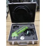 Exakt 2748TVSR angle grinder with case and accessories. All electrical items in this lot have been