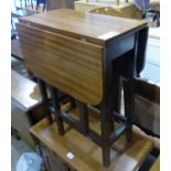 Small retro drop leaf table, 58 x 74 cm. Not available for in-house P&P, contact Paul O'Hea at