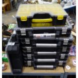 Seven Stanley fat max sectional tool boxes. Not available for in-house P&P, contact Paul O'Hea at