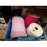 Box of assorted lace trim. Not available for in-house P&P, contact Paul O'Hea at Mailboxes on