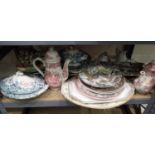 Large quantity of ceramics including Myott?. Not available for in-house P&P, contact Paul O'Hea at