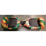 Hoverboard with colourful rubber overcover. Not available for in-house P&P, contact Paul O'Hea at