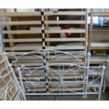 White painted metal double bed frame. Not available for in-house P&P, contact Paul O'Hea at