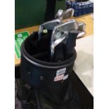 Donnay golf bag and golf clubs. Not available for in-house P&P, contact Paul O'Hea at Mailboxes on