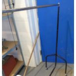 Shop type metal clothes rail. Not available for in-house P&P, contact Paul O'Hea at Mailboxes on