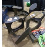 Three arm cast iron shoe lasts (4). Not available for in-house P&P, contact Paul O'Hea at