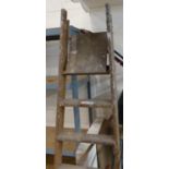 Seven rung wooden decorators step ladder. Not available for in-house P&P, contact Paul O'Hea at