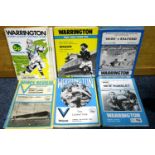 Rugby League: mixed Warrington home and away programmes, 1971-1985 (52). P&P Group 2 (£18+VAT for
