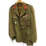 British WWII 1941 dated officers tunic, badged to the rank of Lieutenant Colonel with ribbon bar