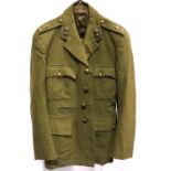 British WWII Royal Artillery tunic and trousers, badged to the rank of Lieutenant Colonel,