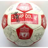 Liverpool FC official autographed football circa 2005. P&P Group 2 (£18+VAT for the first lot and £