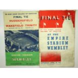 Rugby League: 1936 Warrington v Leeds Challenge Cup Final programme and 1962 programme. P&P Group