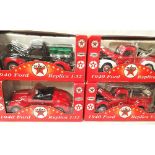 Four Texaco 1/32 scale Ford vehicles, comprising of pick up, breakdown crane, fire engine, service