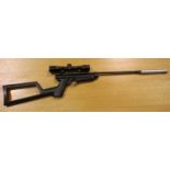 Crosman CO2 bolt action air rifle custom 22 cal 50XL Ratcatcher with scope and moderator. P&P