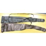 Two leather air rifle bags. P&P Group 2 (£18+VAT for the first lot and £3+VAT for subsequent lots)