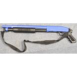 Airsoft Mosbery style 6mm pump action shotgun, spring powered. P&P Group 2 (£18+VAT for the first