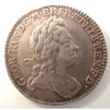 1723 silver sixpence of George I, South Sea Company issue. P&P Group 0 (£5+VAT for the first lot and