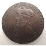 1794 Earl Howe Rule Britannia token. P&P Group 0 (£5+VAT for the first lot and £1+VAT for subsequent