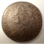 1746 silver half crown, Lima issue, of George II. P&P Group 0 (£5+VAT for the first lot and £1+VAT