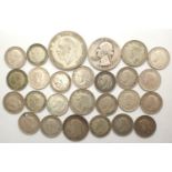 Pre 1947 silver coins, mostly UK, combined 55g. P&P Group 0 (£5+VAT for the first lot and £1+VAT for