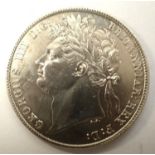 1823 silver half crown of George IV, in EF condition. P&P Group 0 (£5+VAT for the first lot and £1+