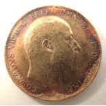 1910 full sovereign of Edward VII. P&P Group 0 (£5+VAT for the first lot and £1+VAT for subsequent