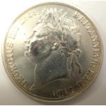 1821 silver crown of George IV. P&P Group 0 (£5+VAT for the first lot and £1+VAT for subsequent