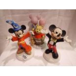 Two Disney Mexico ceramic Mickey Mouse figures, H: 18 cm. P&P Group 2 (£18+VAT for the first lot and