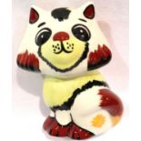 Lorna Bailey cat, Honey, H: 13 cm. No cracks, chips or visible restoration. P&P Group 1 (£14+VAT for