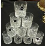 Ten Edinburgh crystal whisky glasses. Not available for in-house P&P