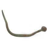 3rd century Roman bronze hair pin manipulated to hairstyle, L: 80 mm. P&P Group 0 (£5+VAT for the