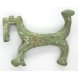 3rd century Roman bronze zoomorphic applique horse, L: 40 mm. P&P Group 0 (£5+VAT for the first