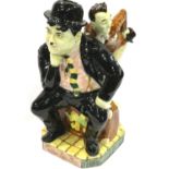 Limited edition Laurel and Hardy Kings of Comedy jug by KF Guild, Number 195, H: 24 cm. No cracks,