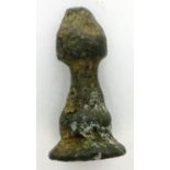 14th - 15th century iron chess piece, Bishop H: 25 mm. P&P Group 0 (£5+VAT for the first lot and £