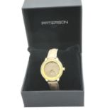 Paterson: ladies wristwatch, appears unworn, requires battery. P&P Group 1 (£14+VAT for the first