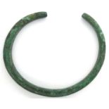 2nd century Tribal bronze bracelet, D: 60 mm. P&P Group 0 (£5+VAT for the first lot and £1+VAT for