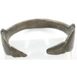 12th century bronze bracelet, zoomorphic with snake terminals, D: 45 mm. P&P Group 0 (£5+VAT for the