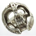 925 silver Skull ring, size Z+1, 12g. P&P Group 1 (£14+VAT for the first lot and £1+VAT for