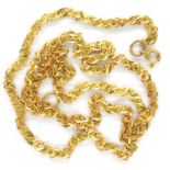 9ct gold fine twist link neck chain, L: 44 cm, 3.2g. P&P Group 1 (£14+VAT for the first lot and £1+
