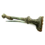 3rd century Roman bronze trumpet fibula, ornate and intact. P&P Group 0 (£5+VAT for the first lot