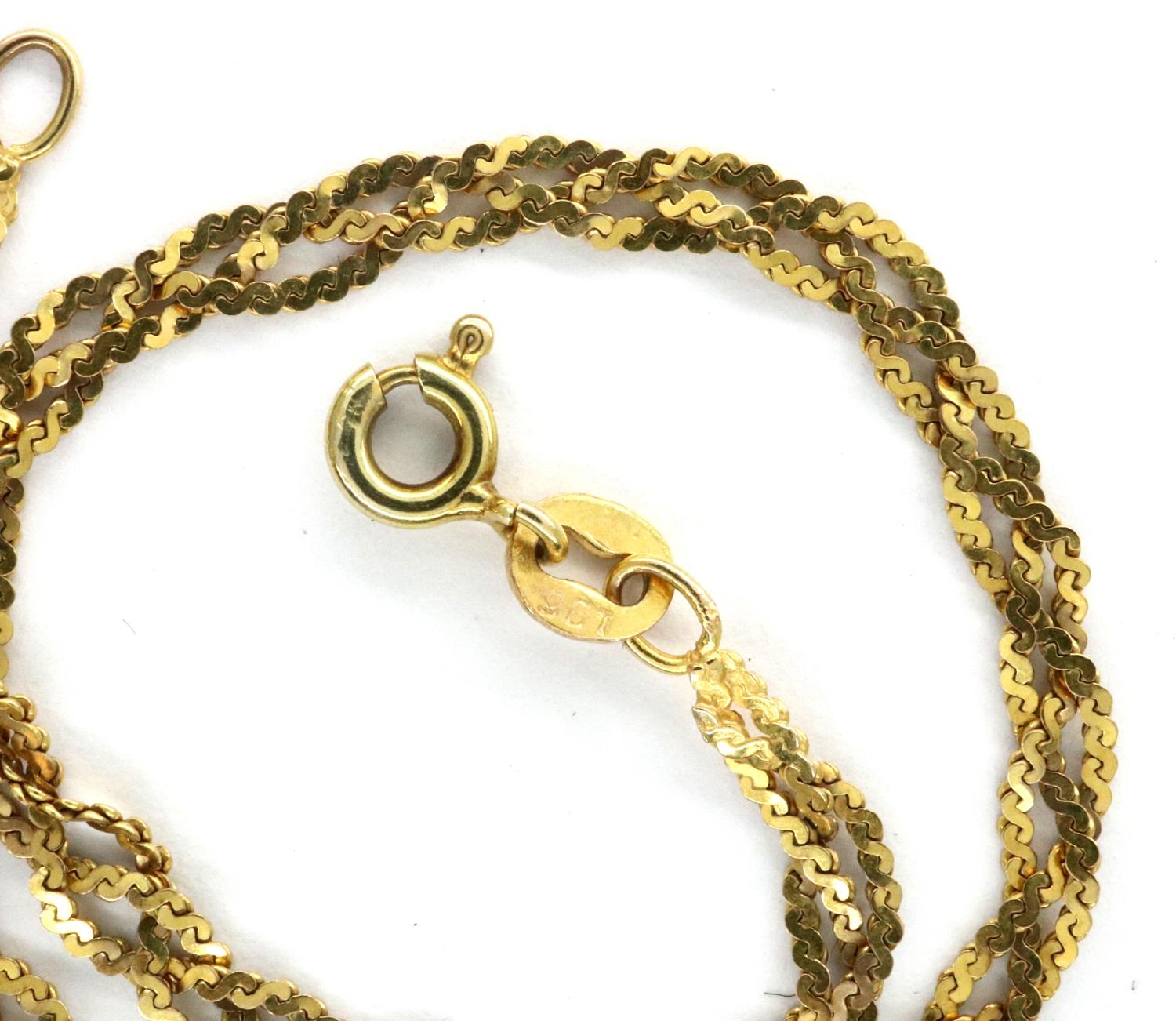 9ct gold rope chain, L: 19 cm, 2.1g. P&P Group 1 (£14+VAT for the first lot and £1+VAT for - Image 2 of 3