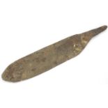 Iron Age working blade, L:150 mm. P&P Group 0 (£5+VAT for the first lot and £1+VAT for subsequent